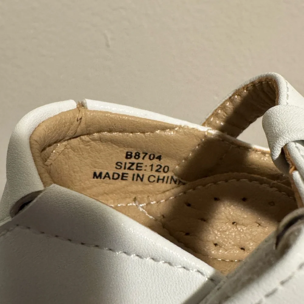White Bow Kids Shoes/4 baby (120)